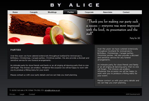 A website that looks good enough to eat - that's the aim at least!
